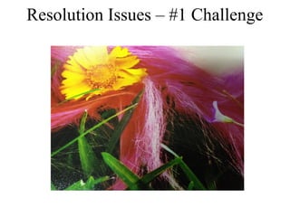 Resolution Issues – #1 Challenge 
 