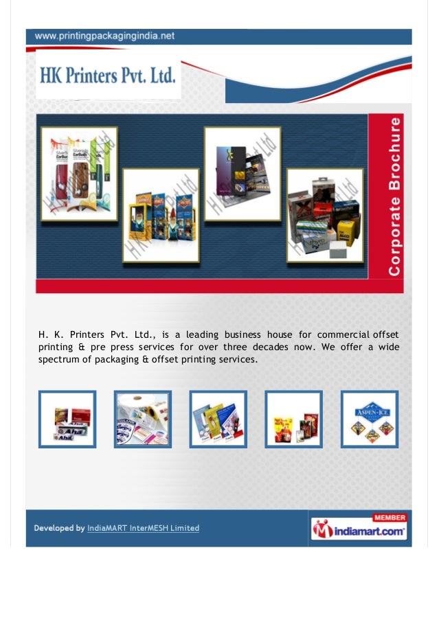 HK Printers Pvt. Ltd, Mumbai, Offset Printed Products