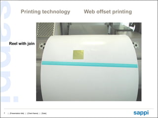 Printing technology Web offset printing Reel with join 