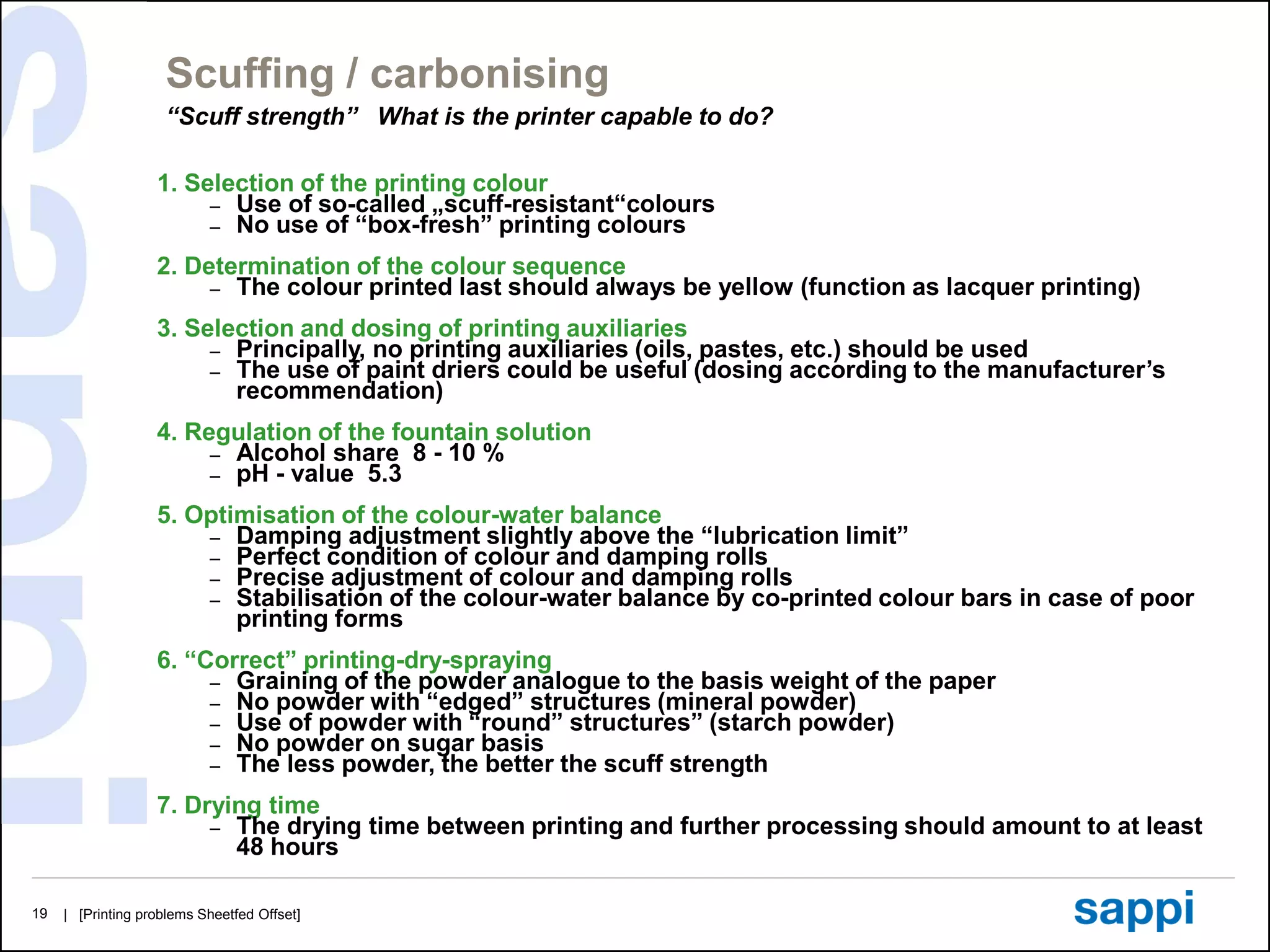 Printing technology : problems sheetfed offset | PDF