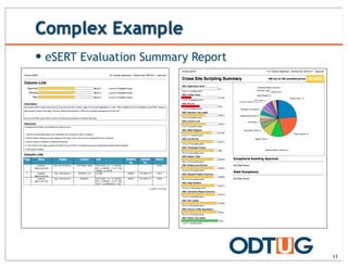 Complex Example
— eSERT Evaluation Summary Report
11
 