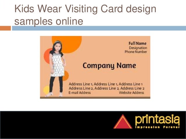 business card for kids