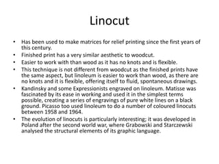 Linocut Numbering Printmaking techniques | PPTX