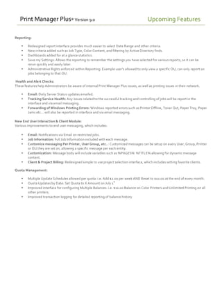 Print manager plus 9 0 whats new | PDF