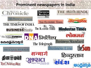 Prominent newspapers in India<br />