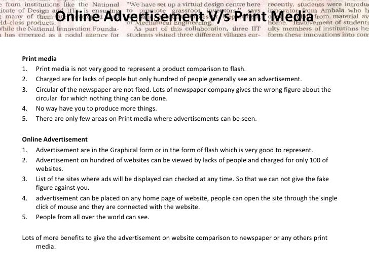 print media assignment