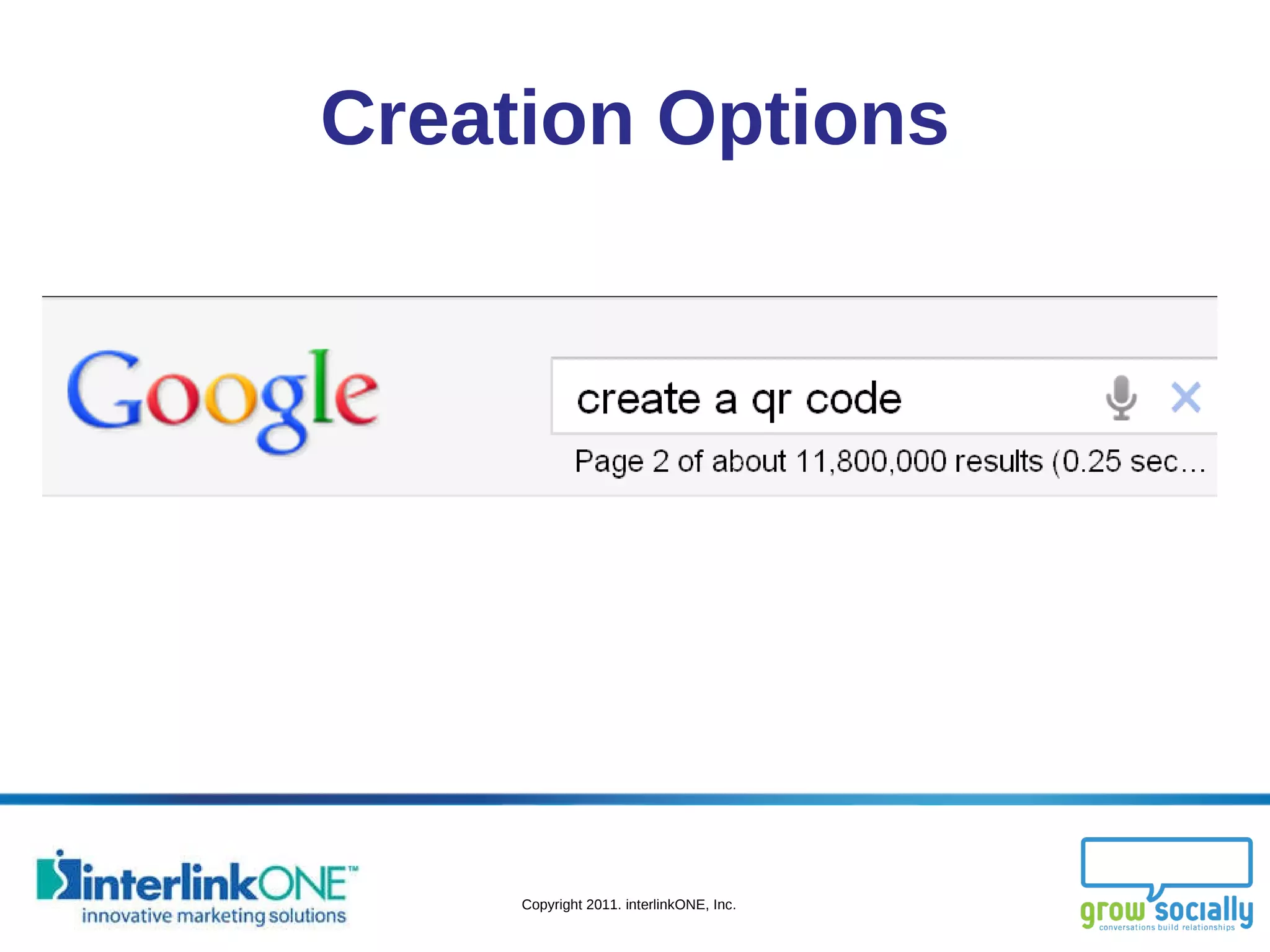 Creation Options 