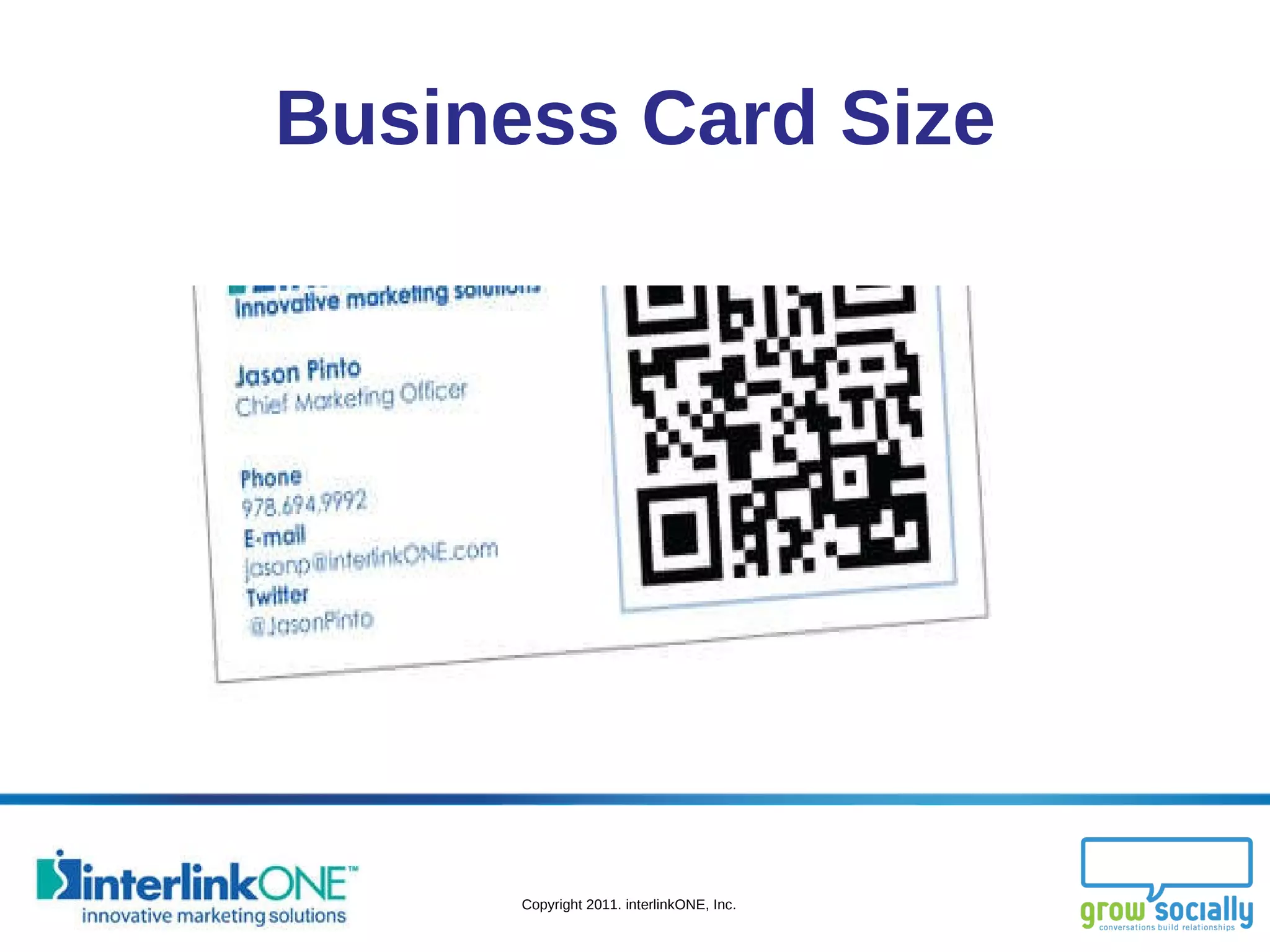 Business Card Size 