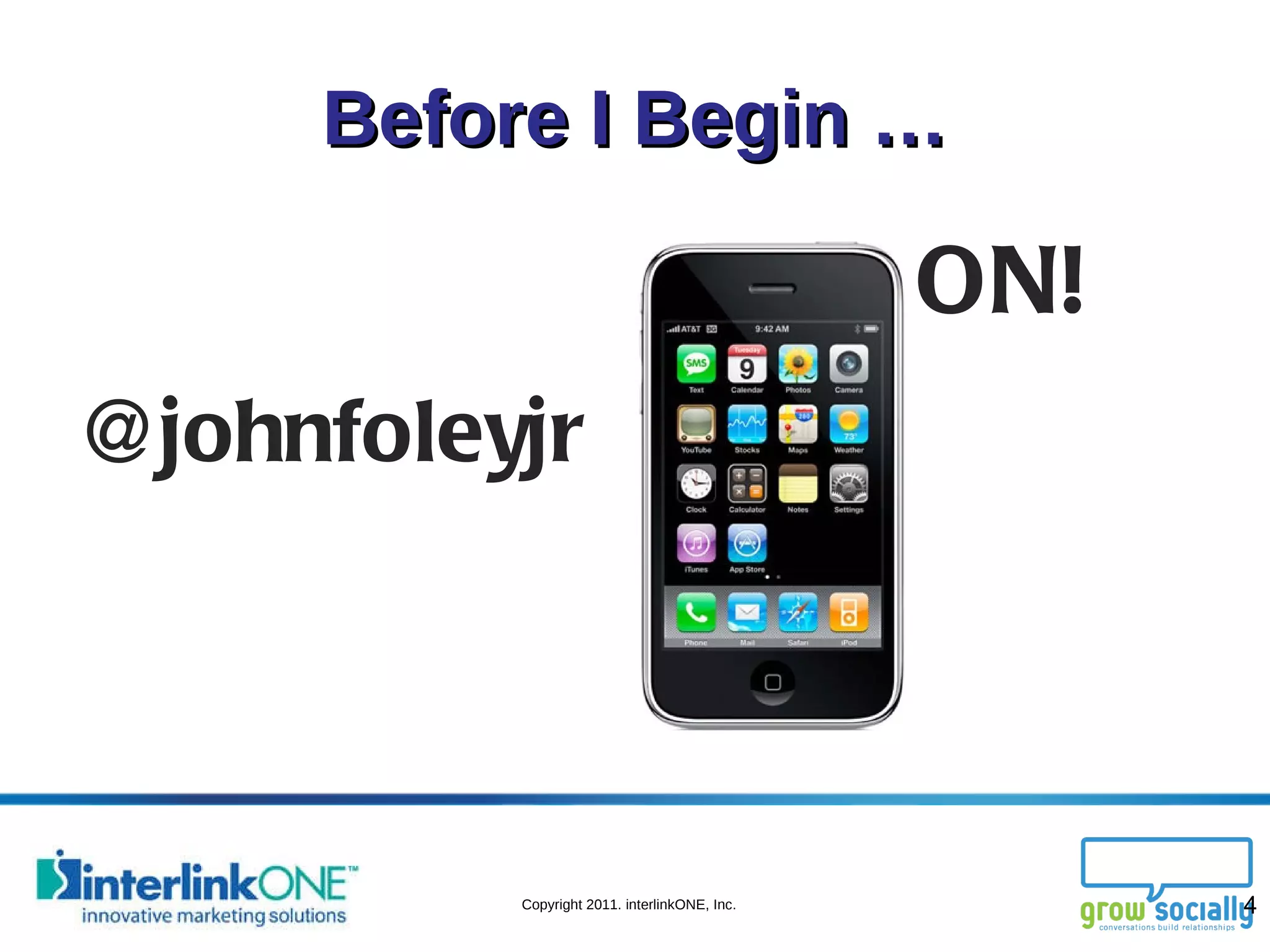 Before I Begin … @johnfoleyjr ON! 