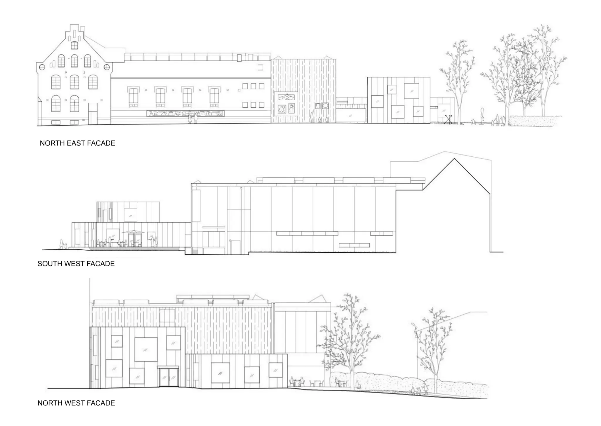 NORTH EAST FACADE
SOUTH WEST FACADE
NORTH WEST FACADE
 