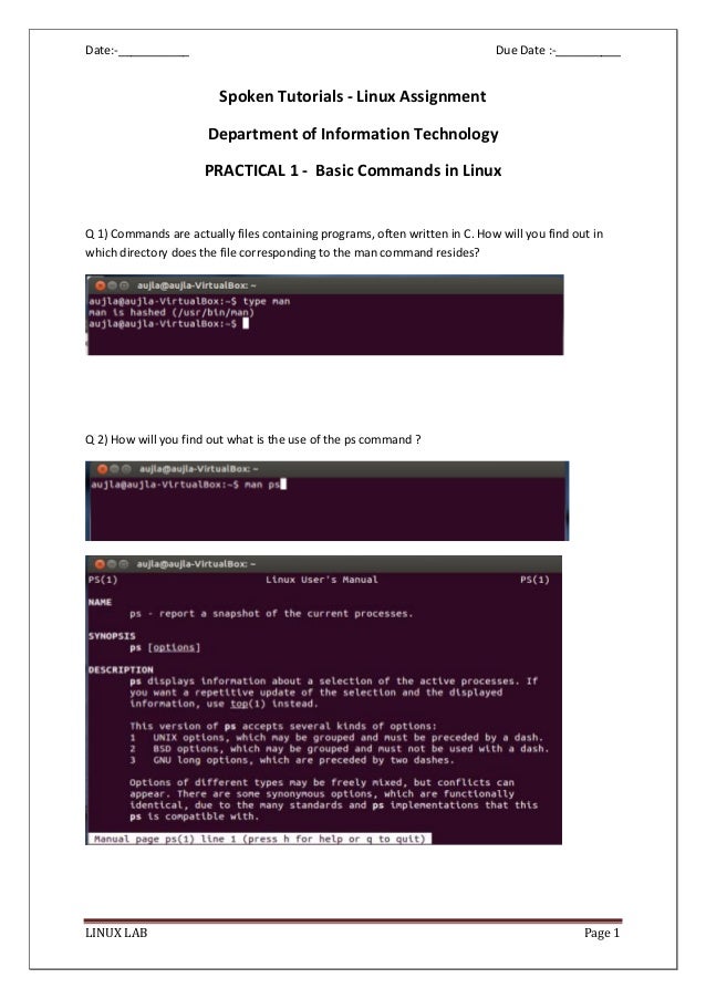basic linux command (questions)