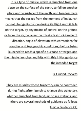 It is a type of missile, which is launched from one
place on the surface of the earth, to fall on another
place on the sur...