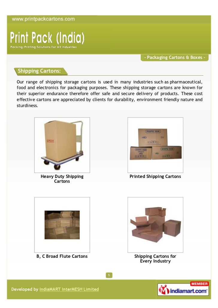 Print Pack, Faridabad, Packaging Cartons
