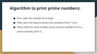 Print prime numbers in a range in different mathotods.pptx