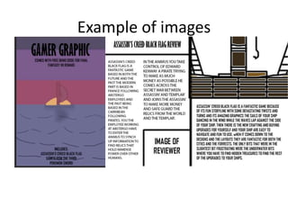 Example of images
 