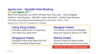 Confidential & Proprietary
網站連結額外資訊Sitelink Extension
 