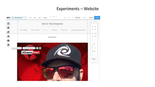 Experiments – Website
 