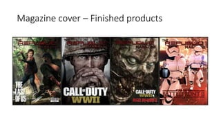 Magazine cover – Finished products
 