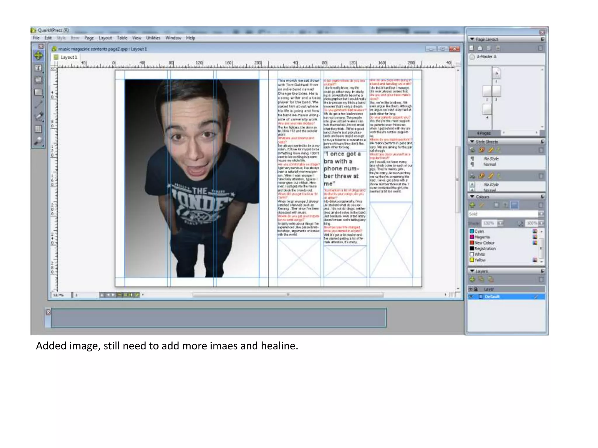 Added image, still need to add more imaes and healine.

 