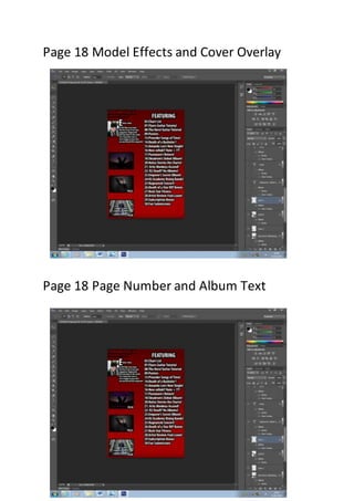 Page 18 Model Effects and Cover Overlay
Page 18 Page Number and Album Text
 