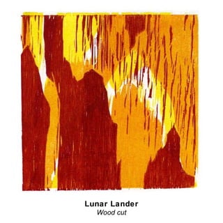 Lunar Lander Wood cut 