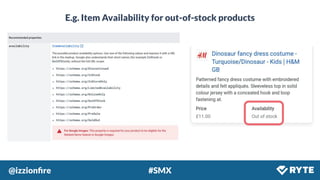 @izzionﬁre #SMX
E.g. Item Availability for out-of-stock products
 