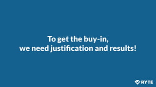@izzionﬁre #SMX
To get the buy-in,
we need justiﬁcation and results!
 
