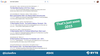 @izzionﬁre #SMX
That’s just sooo
2015
 