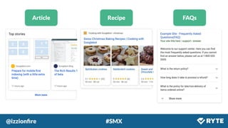 @izzionﬁre #SMX
Article Recipe FAQs
 