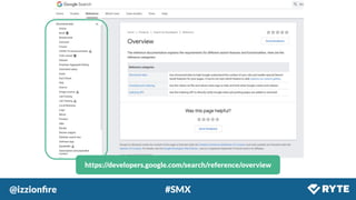 @izzionﬁre #SMX
https://developers.google.com/search/reference/overview
 