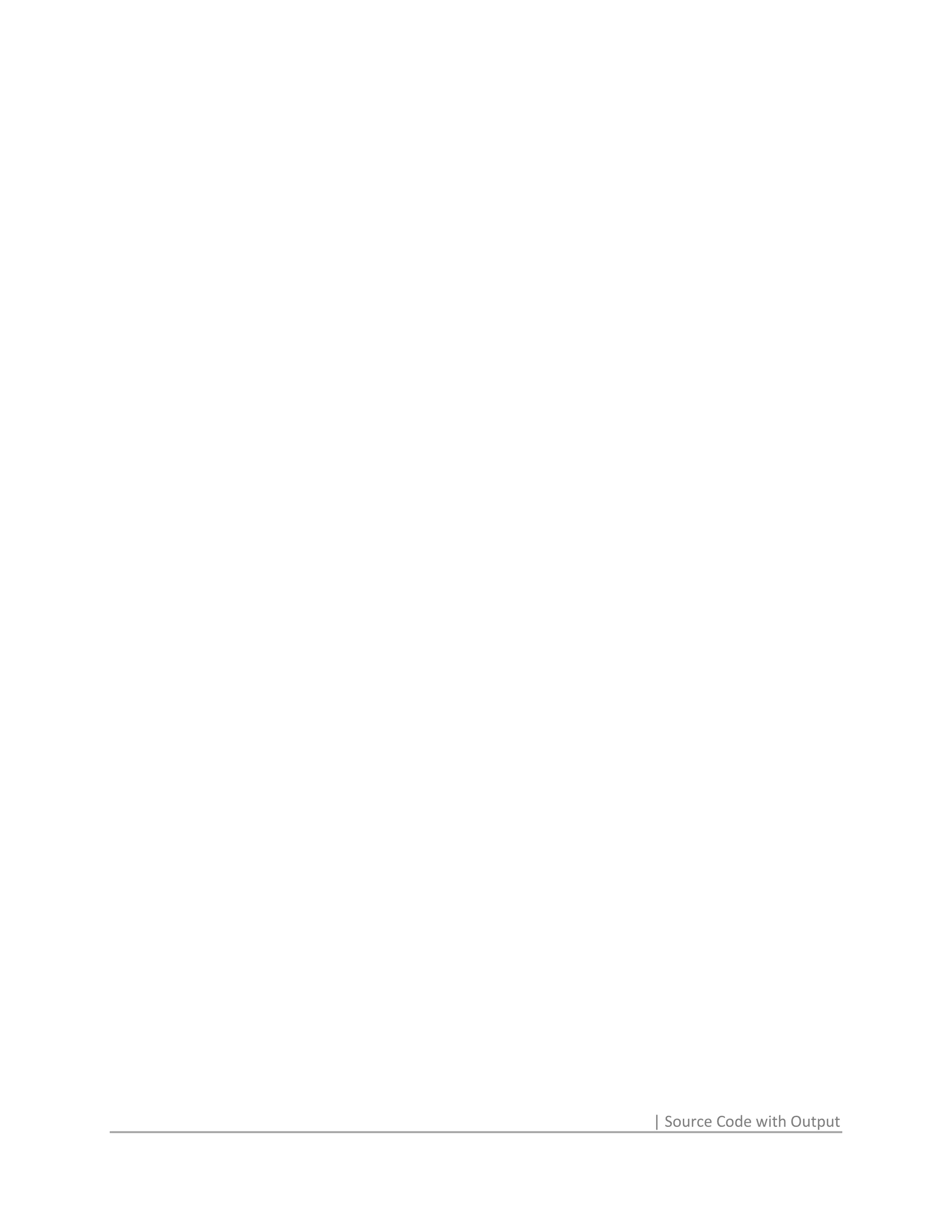 | Source Code with Output
 