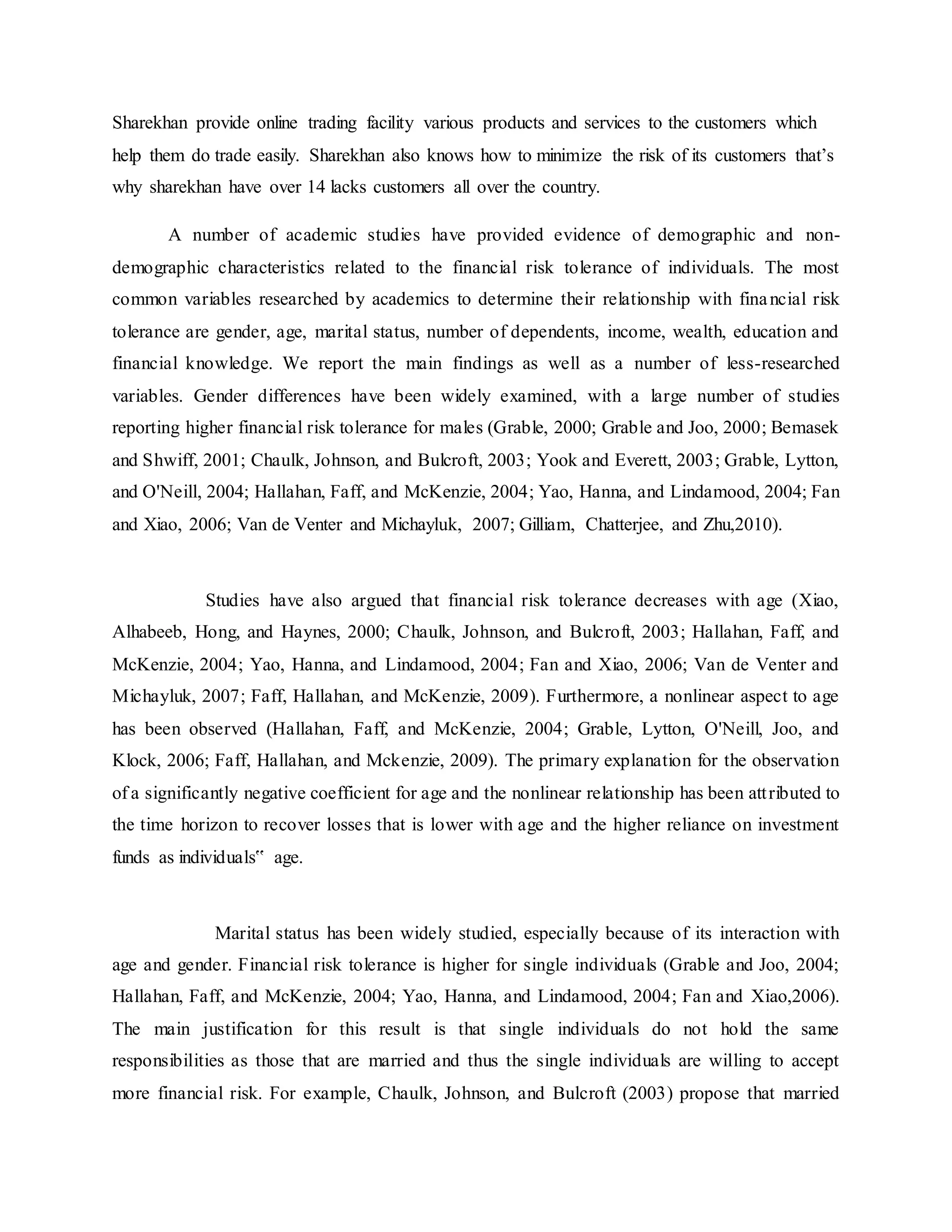 Project report for summer internship | Risk Management and investment ...