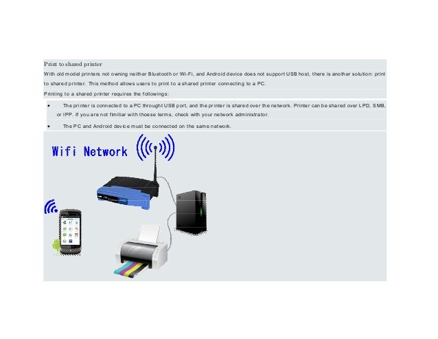 print from android to windows shared printer