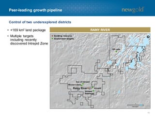 Peer-leading growth pipeline
Control of two underexplored districts
• +169 km2 land package
• Multiple targets
including recently
discovered Intrepid Zone

RAINY RIVER
Existing resource
Exploration targets

Off Lake

Son of Intrepid
Western Zone

Rainy River

Intrepid

Intrepid
Extension

15

 
