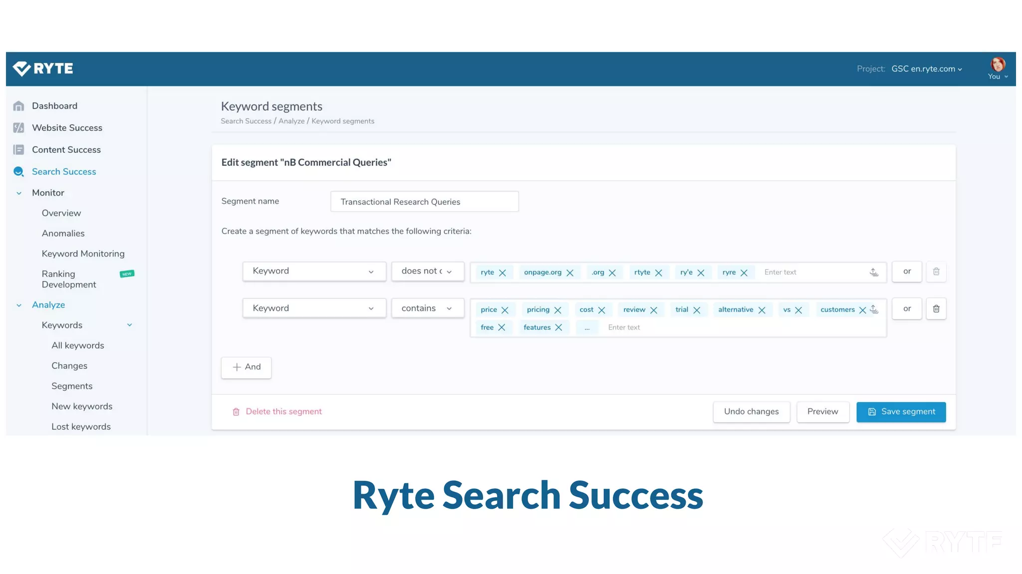 Ryte Search Success
 