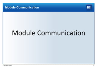 Module Communication

Module Communication

® 1&1 Internet AG 2013

37

 