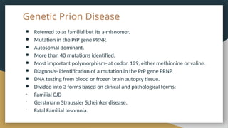 Prion Diseases - Neurological Infections | PPTX