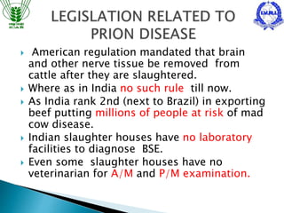 Prion diseases in India | PPTX