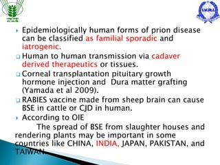 Prion diseases in India | PPTX