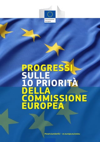 PROGRESSI
SULLE
10 PRIORITÀ
DELLA
COMMISSIONE
EUROPEA
#teamJunckerEU - ec.europa.eu/soteu
 
