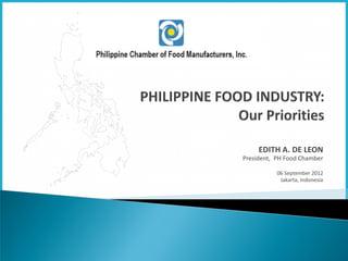    PCFMI: Philippine Chamber of Food Manufacturers,
    Inc.
   a.k.a. PH Food Chamber
   Established and incorporated ...