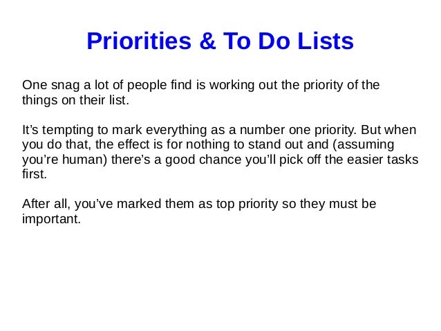 setting priorities and using to do lists in your internet marketing