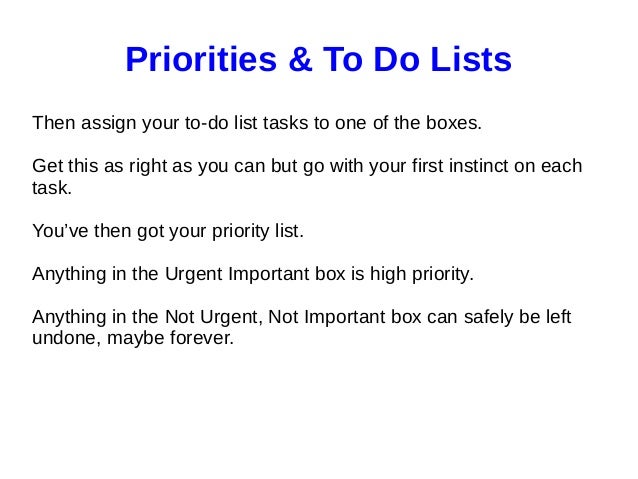 setting priorities and using to do lists in your internet marketing