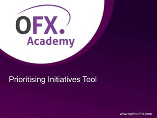 Prioritising Initiatives Tool
www.optimumfx.com
 