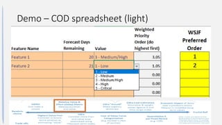 Demo – COD spreadsheet (light)
@t_magennis
 