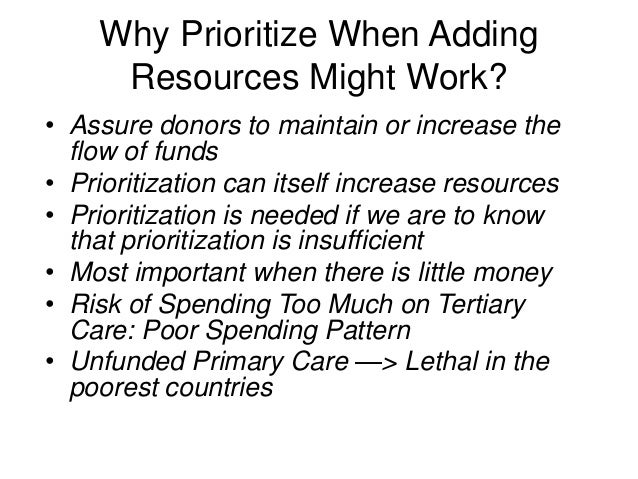 Priority Setting In Health Care