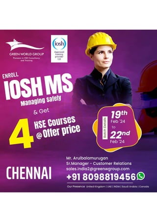 Prioritize the safety and well-being - IOSH Course  In Chennai.pdf