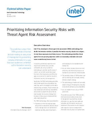 Prioritizing Information Security Risks with Threat Agent Risk Assessment