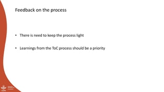 Theory Based Approach to Planning, Monitoring and Evaluating in the Livestock CRP