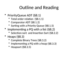 priority queue and heaps detailed description | PPT